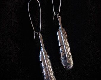 Signature Sterling Silver Feather Earrings - Small