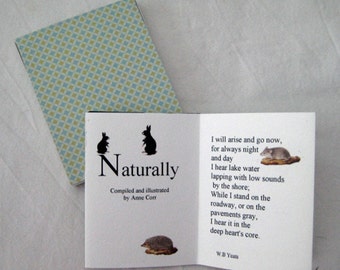 Art Gift, Handmade card, accordion card, concertina card, natural world, gift for him, stocking stuffer