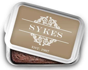 Personalized Casserole Dish - Monogram Custom Brownie Baking Pan - Foodie Gift for Her - Cake Pan with Lid - Anniversary Gift - Farm Kitchen