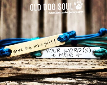 2 Hand stamped personalized friendship, custom hand stamped bracelet- Listing is for 2 bracelets