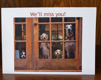 Dog Farewell Card Goodbye Card