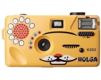 Holga Cat Camera 35mm Film Orange Nya-Nya with 35 mm f/8 Holga Lens K202 NIB