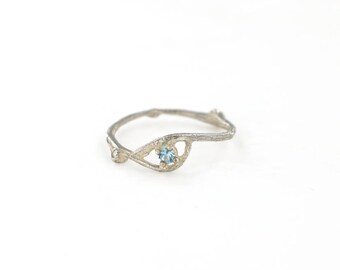 Gemstone twig ring, tree ring, twig ring, branch ring, forest ring, woodland ring, nature ring, mountains ring, delicate tree ring,tiny ring