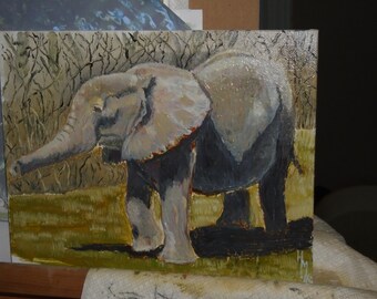 example oil painting elephant