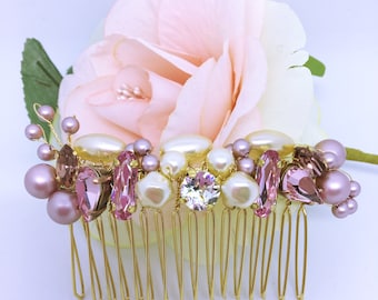 Camilia Wedding Comb / Head Jewel / Witness Gift / Bridesmaids