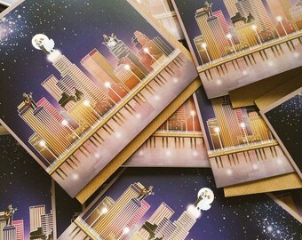 5x Greeting Cards (inspired by La La Land)
