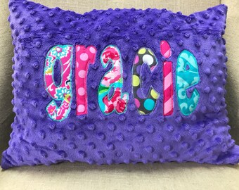 Personalized Pillow Cover- Custom Travel Pillow Case- Throw Pillow Cover -Monogrammed Pillow - Name Pillow
