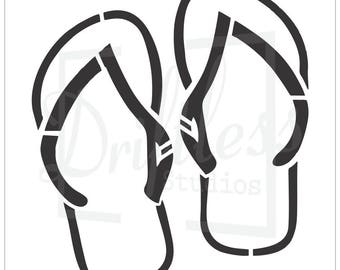 Flip flop stencil | Etsy