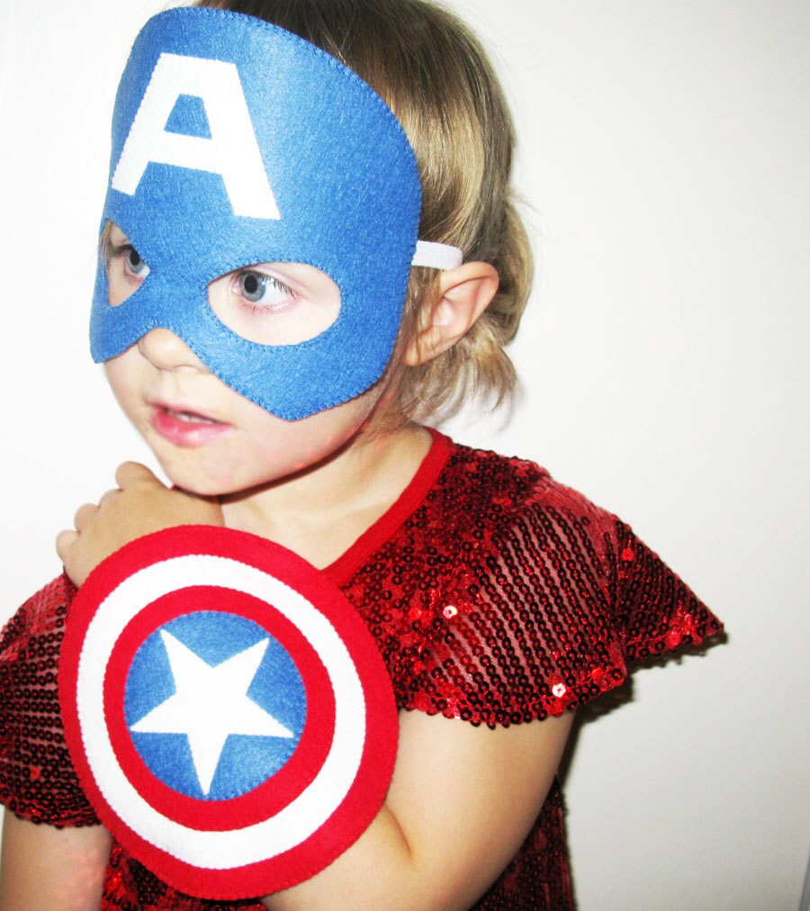 Captain America Mask Shield set Superhero costume for kids