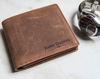 Mens wallet, Cowhide Leather Wallet, personalized wallet, Fathers day gift, customized wallet, graduation gift, Valentines gift,