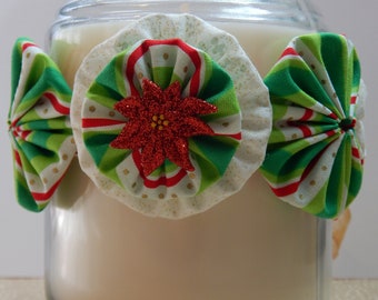 Yo Yo Candle Tie in Red/White/Green/Gold