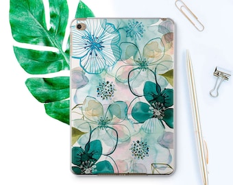 Floral iPad Case iPad Pro 9.7 Case Flowers iPad 9.7 2018 iPad 2 Case iPad 3 Case iPad 12.9 Case iPad 10.5 Case iPad Air 2 Case CF4028