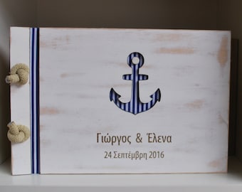 anchor guest book / nautical guest book / anchor wedding / nautical wedding / destination wedding / anchor decoration / nautical decor