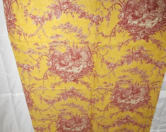 Waverly La Petite Ferme Rooster Toile Curtain Panels Five NOS