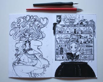 A5 Zine Inktober'17 "Witches"