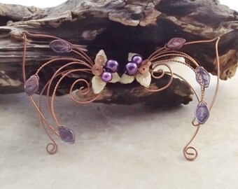 Copper Woodland Elf Ear Cuff Fairy Ears Pair or Single