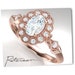 14k Vintage Art Deco Ring - Promise Ring - Vintage Ring - Rose Gold Engagement Ring - Wedding Ring - Rose Gold cz Cubic Zirconia Ring