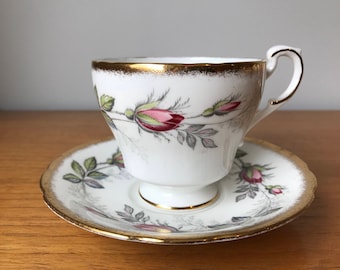 Paragon Tea Cup and Saucer, Rose Teacup and Saucer, Vintage English Bone China