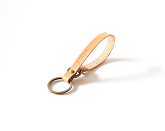 Key Holder, Leather Key Fob, Leather Key Chain, Key Wristlet, Leather Key Holder, Key Fob, Key Chain, Key Lanyard, Leather Wristlet| Natural