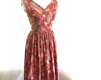 1950's Floral Day Dress