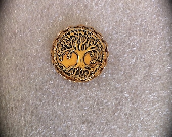 Tree of Life Lapel Pin, Mens Gold Tie Tack, Celtic Jewelry JMMF Jewelry Groomsmen Gift Drums of Autumn Outlander Inspired