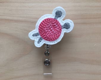 Knitting needles badge reel, badge reel, ID holder for makers, ID holder for crafters, Knit lovers, ID badge reel