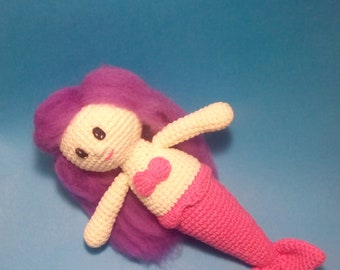 Crochet mermaid, Soft doll, Amigurumi mermaid
