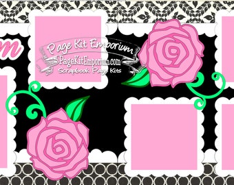 Scrapbook Page Kit Prom High School Dance 2 page Scrapbook Layout Kit 033