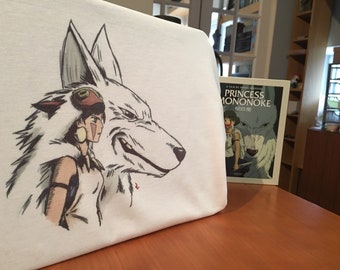 Princess Mononoke San and Moro Tee - Mononoke Hime もののけ姫 Studio Ghibli T-Shirt by Rev-Level