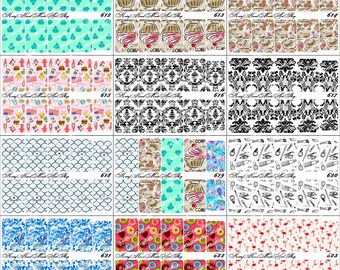Nail Art Stickers Water Slide Decals Labels Tattoos Trendy Fashion Popular Style Christmas Happy New Year 2018 2019