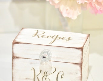 Personalized recipe box, wooden recipe box, home decorations, wedding gift