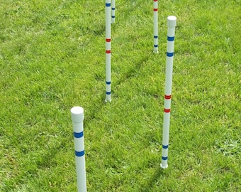 Dog Agility Equipment Weave Poles-Set of six | IN Stock and Ready to ship! UV resistant pipe. Highest quality.