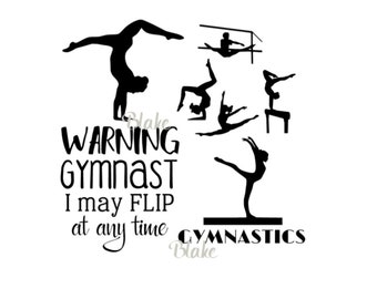 Gymnastics quote svg female gymnast collection bundle CUT file for Silhouette Wall Decal Vinyl svg Girls Room designs svg