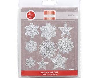 Christmas Metal Die - Intricate Snowflake Snowflakes - First Edition 9 pieces - Universally Compatible