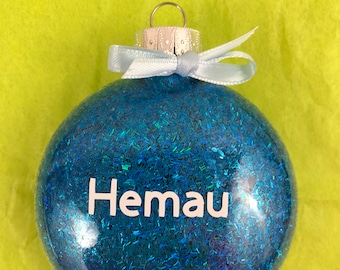 Hemau, Germany, Brotherhood Above All Else, Blue Shimmering Christmas Ornament