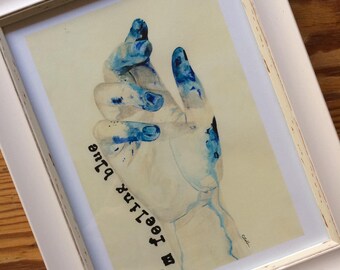 I'm Feeling Blue | Framed Art Print