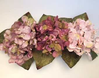 hydrangea posy. velvet hydrangea posy. velvet flowers. millinery flowers.. doll and teddy flowers. artificial flowers. corsage. bouquets.