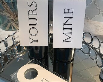 Yours and Mine Wine Tag Set