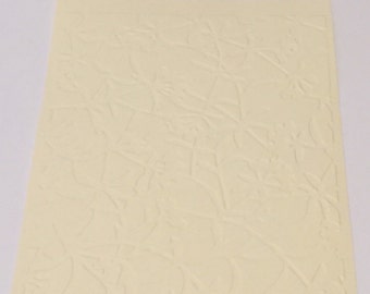 10 Floral Screen Embossed Cardstocks
