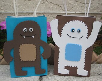 Sasquatch or Yeti Birthday Party Favor Bag