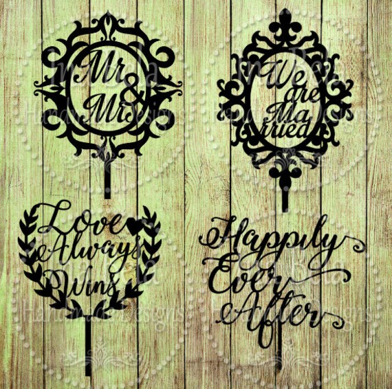 Download Free Svg Wedding Cake Topper? File For Cricut : Hand ...