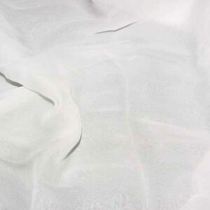 Silk Chiffon Fabric - Natural White - 1/2 Yard