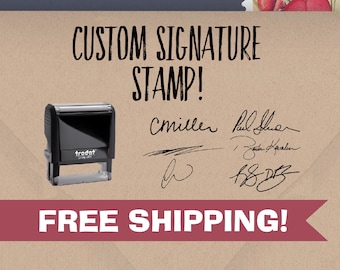 Custom Signature Stamp - Self Inking Signature Stamp - Signature Stamp with Name - Name Stamp - Stamp with My Signature