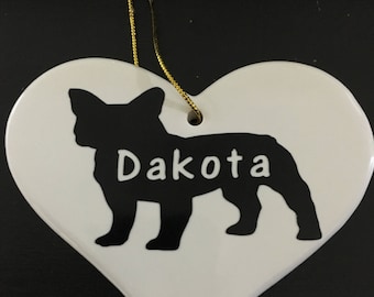 Custom French Bulldog Christmas Ornament
