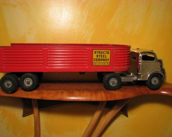 Vintage Structo Steel Company Truck and Trailer