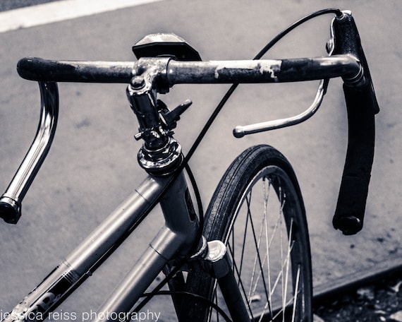 Black and white industrial vintage bicycle art print bike Black and white industrial vintage bicycle art print bike