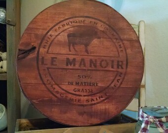 Country French Upcycled Cheese Box - Le Manior Brie
