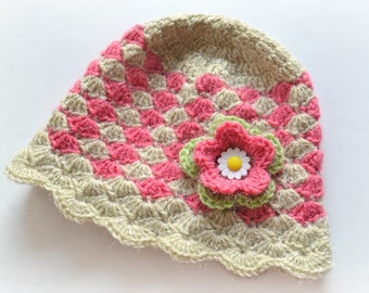 Crochet hat pattern, womens hat pattern, shell stitch hat, pattern no. 120