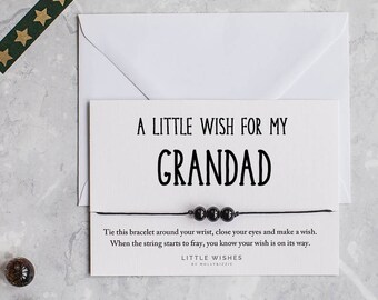 Wish bracelet, father's day gift, gift for grandad, grandad birthday gift, friendship bracelet, grandad gift, charm bracelet