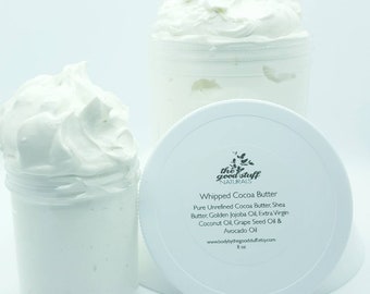 Whipped Cocoa Butter- Raw Cocoa Butter- Organic Cocoa Butter- Coconut oil- Pure Cocoa Butter- Unrefined Cocoa Butter - Raw Shea Butter